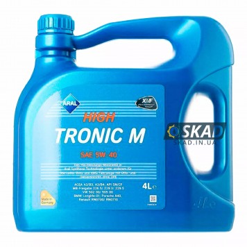 Моторное масло Aral HighTronic M 5W-40, 4 л. 15F48D-1