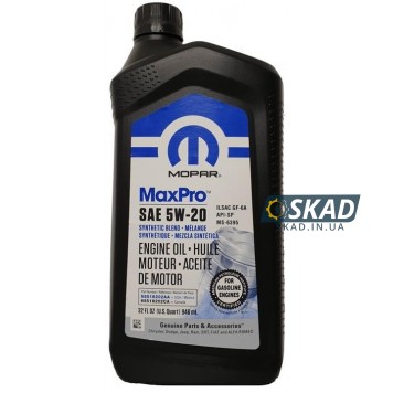 Моторное масло Mopar MaxPro 5W-20, 946 мл. 68518202AA
