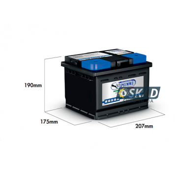 VIPIEMME Top Energy Evo 50Ah +L EN480A 12V (B029C) Автомобильный аккумулятор-1