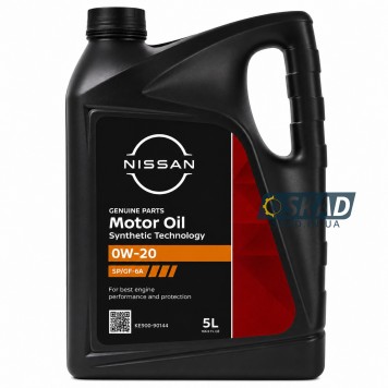 Моторна олива Nissan Motor Oil 0W-20, 5 л. KE90090144