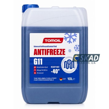 Антифриз Tomoil Antifreeze G11 Ready Mix -40°C (Синий) 10л. sng-g11-b10