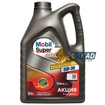 Моторное масло Mobil Super 3000 XE 5W-30 5л 156156