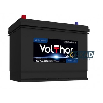 VOLTHOR Ultra VU75JX 75Ah +L EN740A 12V (57524 SMF) Автомобильный аккумулятор