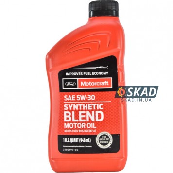 Моторное масло Motorcraft Ford Synthetic Blend Motor Oil 5W-30, 946 мл. XO5W30-Q1SP