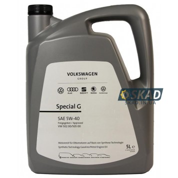 Моторное масло VAG Special G 5W-40, 5 л. GS55502M4