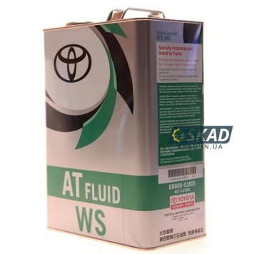 Трансмиссионное масло Toyota ATF WS (Japan), 4 л. 08886-02805-1