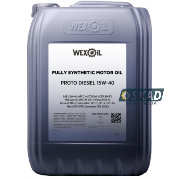 Моторное масло Wexoil Proto Diesel 15W-40 20 л sng-5478