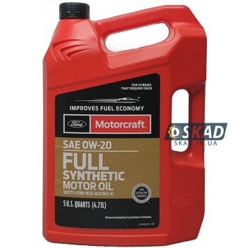 Моторное масло Ford Motorcraft Full Synthetic Motor Oil 0W-20, 4.73 л. XO0W20-5QFS