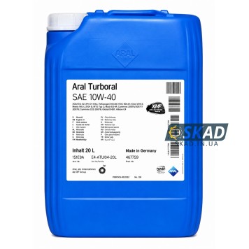 Моторна олива Aral Turboral 10W-40, 20 л. 15BCD2