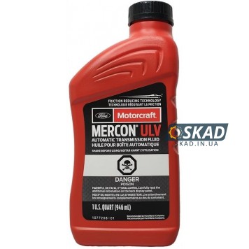Трансмиссионное масло Motorcraft Mercon ULV ATF, 946 мл. XT12-QULV